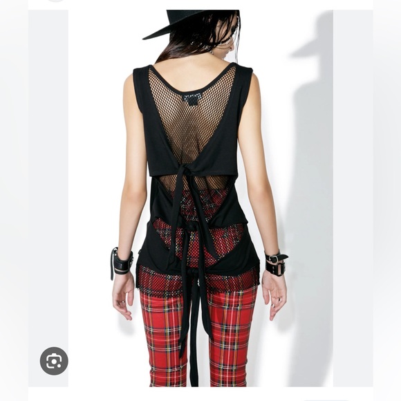 Tripp nyc Tops - NWOT! Tripp NYC Black Fishnet Back Tie